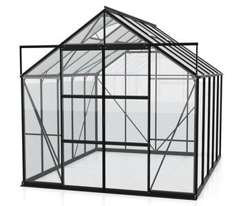 Vitavia Gewächshaus Phönix 8300 ESG/HKP, inkl. Fundament, ca. B257/H254/T324 cm, Schwarz
