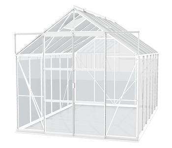Vitavia Gewächshaus Phönix 11500 ESG/HKP, inkl. Fundament, ca. B257/H254/T448 cm, Silber - Aluminium, Polycarbonat, Sicherheitsglas