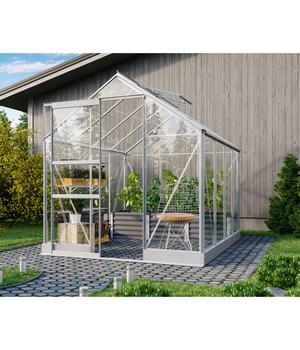 Vitavia Gewächshaus Pontos 5000, ESG, inkl. Stahlfundamentrahmen, ca. B195/H207/T261 cm