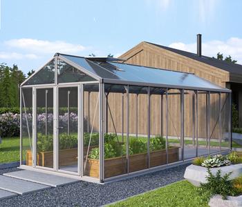 Vitavia Gewächshaus Poseidon 15700, ESG/HKP, Silber - Aluminium, Polycarbonat