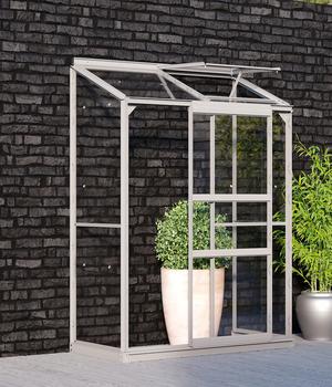 Vitavia Gewächshaus Iris 900 ESG, ca. B131/H182/T69 cm, Silber - Aluminium / Sicherheitsglas
