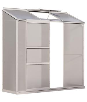 Vitavia Gewächshaus Iris 1300 HKP, ca. B193/H182/T69 cm, Silber - Aluminium / Polycarbonat