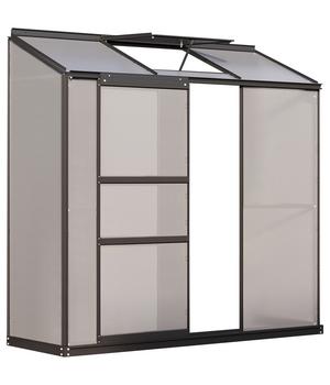 Vitavia Gewächshaus Iris 1300 HKP, ca. B193/H182/T69 cm, Schwarz - Aluminium / Polycarbonat