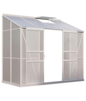 Vitavia Gewächshaus Iris 3300 HKP, ca. B255/H222/T132 cm, Silber - Aluminium / Polycarbonat