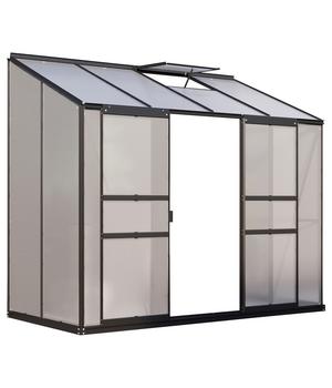 Vitavia Gewächshaus Iris 3300 HKP, ca. B255/H222/T132 cm, Schwarz - Aluminium / Polycarbonat