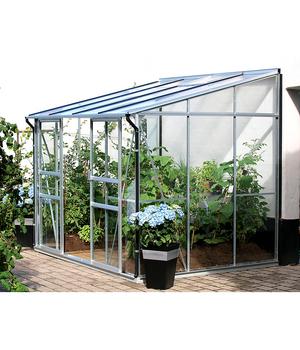 Vitavia Gewächshaus Iris 5200 ESG/HKP, ca. B262/H221/T201 cm, Silber - Aluminium, Sicherheitsglas, Polycarbonat
