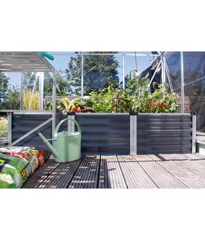 Vitavia Hochbeet Oslo In&Out, grau/alu, Dunkelgrau / Silber - Stahl