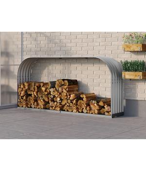 Vitavia Kaminholzregal Oslo quer, Silber - Stahl