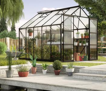 Vitavia Gewächshaus Phönix 8300 ESG/NSG, inkl. Fundament, ca. B257/H254/T324 cm