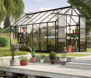 Vitavia Gewächshaus Phönix 11500 ESG/NSG, inkl. Fundament, ca. B257/H254/T448 cm