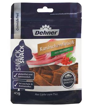 Dehner Premium Katzensnack Kaninchenfleisch mit Weißdorn, 45 g