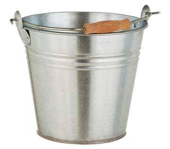 Dehner Zinkeimer mit Henkel, silber - Stahl