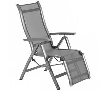 Dehner Relaxstuhl Chicago, Grau - Aluminium / Kunststoff