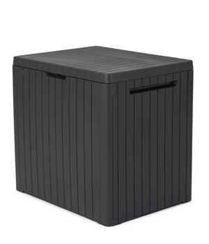 Keter Aufbewahrungsbox City Box, 113 Liter, ca. B41,6/H51,6/T57 cm, Dunkelgrau / Schwarz - Kunststoff
