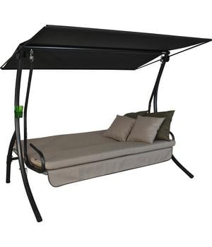 Angerer Hollywoodschaukel schaukel Drift Smart, ca. B210/H160/T145 cm, Beige - Polyester / Stahl PVC