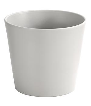 Dehner Keramik-Übertopf Blumentopf Basic, rund, Hellgrau - Keramik