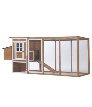 Dehner Lieblinge Hühnerstall Chicken House, ca. B247/H103/T75 cm, Hellbraun - Tannenholz