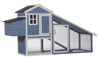 Dehner Lieblinge Hühnerstall Cottage, hellblau, ca. B221/H117,5/T73 cm