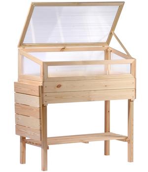 Dobar Frühbeet Kiefer, Hellbraun - Kiefernholz, Polycarbonat
