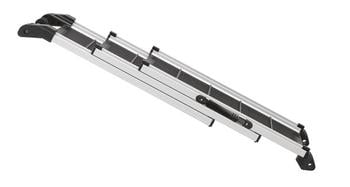 kleinmetall Hunderampe Dogwalk Standard, ca. B73-163/H11/T41 cm, Schwarz - Aluminium, Kunststoff