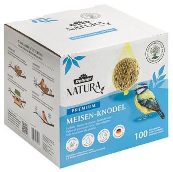 Dehner Natura Premium Wildvogelfutter Meisenknödel im Karton, mit Netz