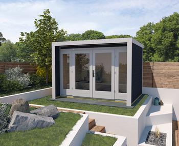 Weka Gartenhaus 263 Gr. 3, ca. B305/H227/T316 cm, Dunkelgrau - Holz