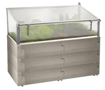 Juwel Hochbeet Timber Kombiset, ca. B130/H100/T60 cm, Grau - Aluminium / Kunststoff