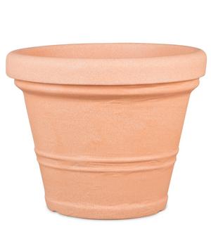 Scheurich Kunststoff-Topf Claudia, rund, apricot - Polyethylen
