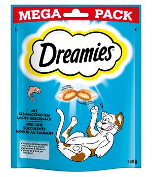 Dreamies™ Katzensnack mit Lachs Geschmack, Megapack, 180 g