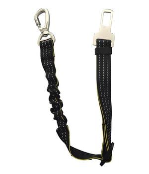 Dehner Lieblinge Hunde-Sicherheitsgurt Security, ca. L55-73/B2,5 cm, Schwarz, Silber - Metall, Polyester