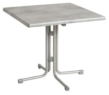 Acamp Gartentisch Piazza, ca. B70/H72/T70 cm, Hellgrau - Kunststoff, Stahl