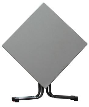 Acamp Gartentisch Piazza, ca. B70/H72/T70 cm, Schwarz / Grau - Kunststoff Stahl