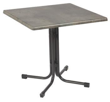 Acamp Gartentisch Piazza, ca. B80/H72/T80 cm, Schwarz / Grau - Kunststoff Stahl