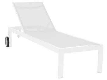 Acamp Sonnenliege Rimini, ca. B60/H35/T198 cm, Weiß - Aluminium / Textilene