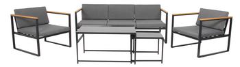 Acamp Lounge Space, 5-teilig, Hellbraun / Grau - Stahl