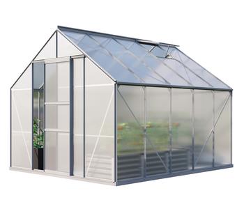 Vitavia Gewächshaus Neptun 8300 HKP, ca. B257/H230/T321 cm, Silber - Aluminium, Polycarbonat