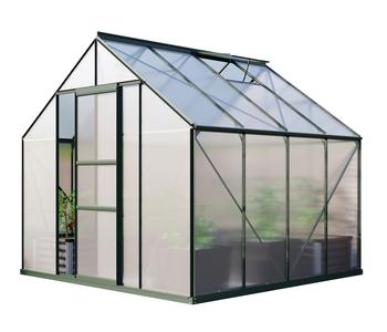 Vitavia Gewächshaus Neptun 6700 HKP, ca. B257/H230/T258, Dunkelgrün - Aluminium, Polycarbonat