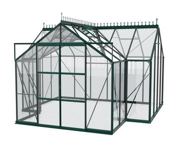 Vitavia Orangerie Minerva ESG, ca. B383/H254/T383 cm, Dunkelgrün - Aluminium / Sicherheitsglas