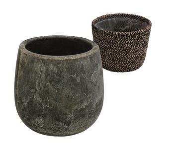 Dehner Übertopf-Set Green Living, 2-teilig