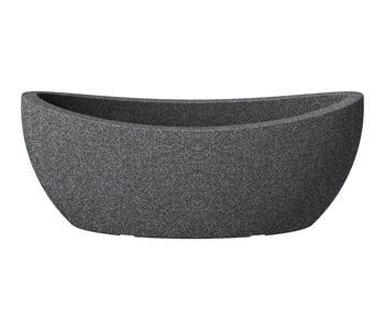 Scheurich Kunststoff-Jardiniere Wave Globe, oval, ca. B58/H23/T24 cm, Schwarz - Polyethylen
