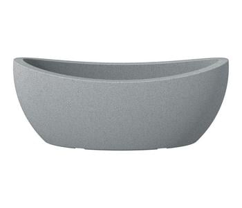 Scheurich Kunststoff-Jardiniere Wave Globe, oval, ca. B58/H23/T24 cm, Grau - Polyethylen
