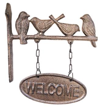 Dehner Gusseisen-Schild Welcome