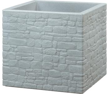 Scheurich Kunststoff-Topf Muretto, quadratisch, Grau - Polyethylen