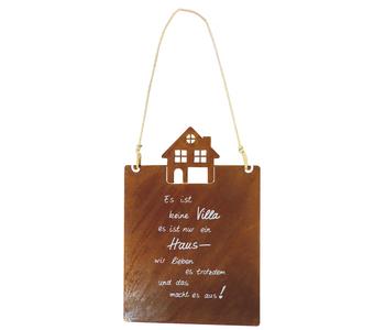 Badeko Metall-Tafel Haus, B25/H35 cm