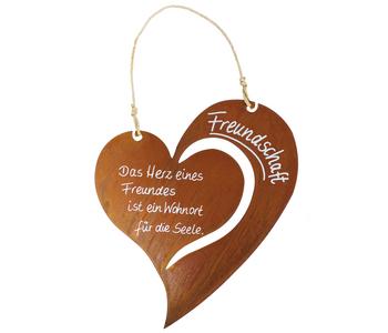Badeko Metall-Herz Freundschaft, B37/H30 cm