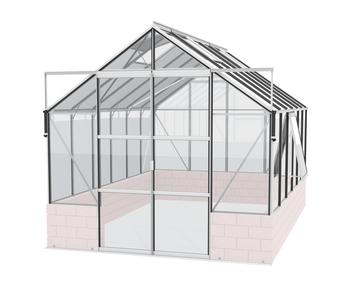 Vitavia Gewächshaus Cassiopeia 9900 ESG, ca. B257/H249/T385 cm, Silber - Aluminium / Polycarbonat