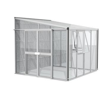 Vitavia Gewächshaus Athene 7000 ESG/HKP, ca. B271/H239/T266 cm, Silber - Aluminium / Sicherheitsglas Polycarbonat