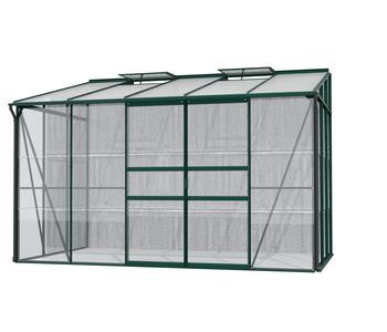 Vitavia Gewächshaus Iris 6500 ESG/HKP, ca. B324/H221/T201 cm, Dunkelgrün - Aluminium / Sicherheitsglas Polycarbonat