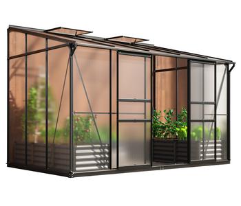 Vitavia Gewächshaus Iris 6500 HKP, ca. B324/H221/T201 cm, Schwarz - Aluminium / Polycarbonat