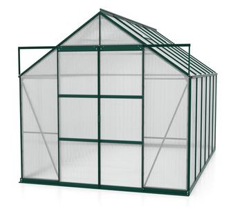 Vitavia Gewächshaus Phönix 9900 HKP, inkl. Fundament, ca. B257/H254/T386 cm, Dunkelgrün - Aluminium / Polycarbonat